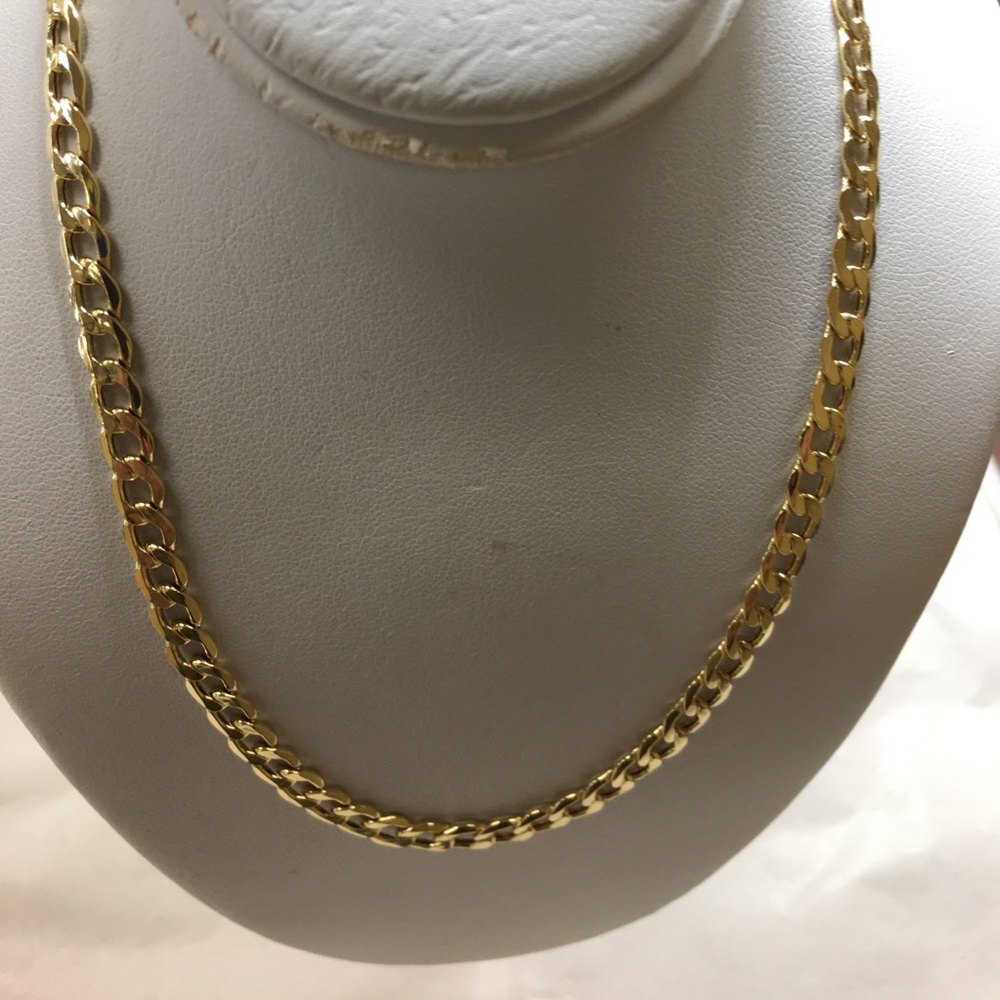 14K yellow gold  cuban necklace 4.5 mm